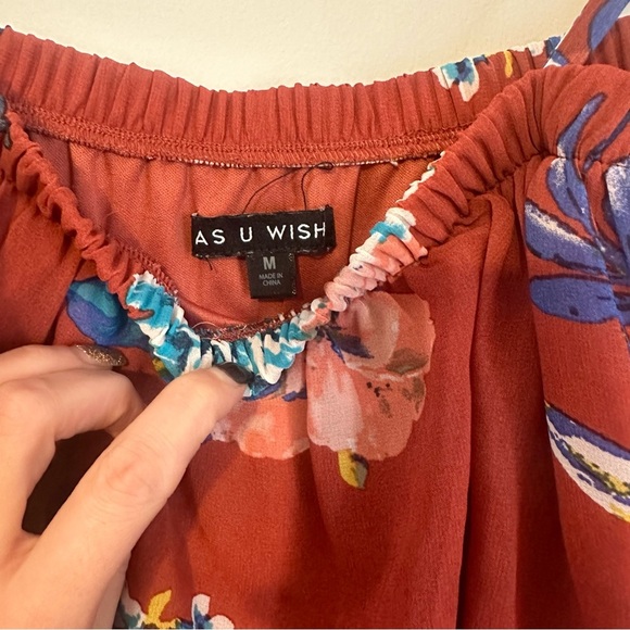 3/$15 Women’s Maxi Tropical Floral Dress Size Medium - Picture 6 of 7